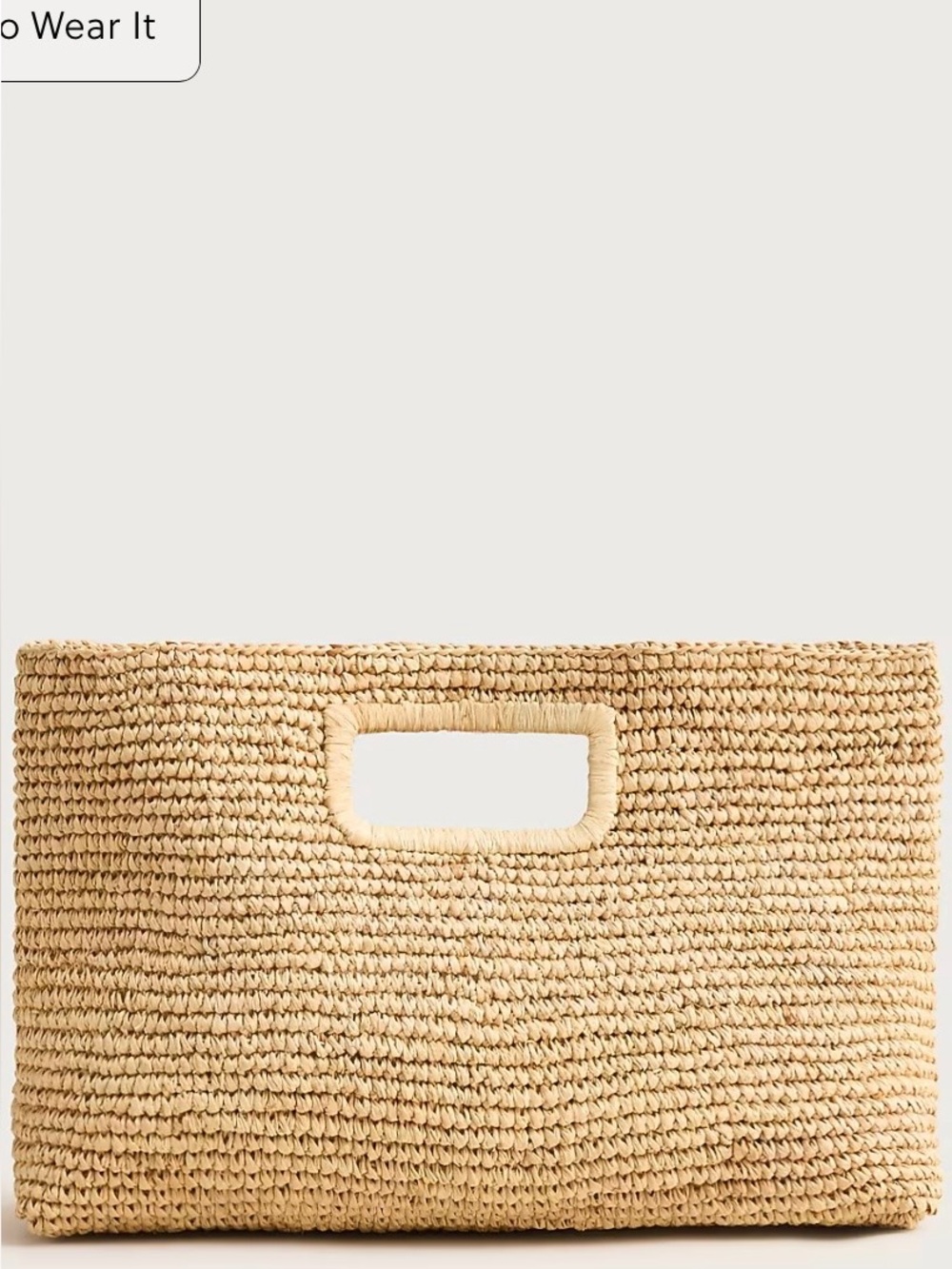 Jcrew Hand-knotted Raffia Rectangular Clutch